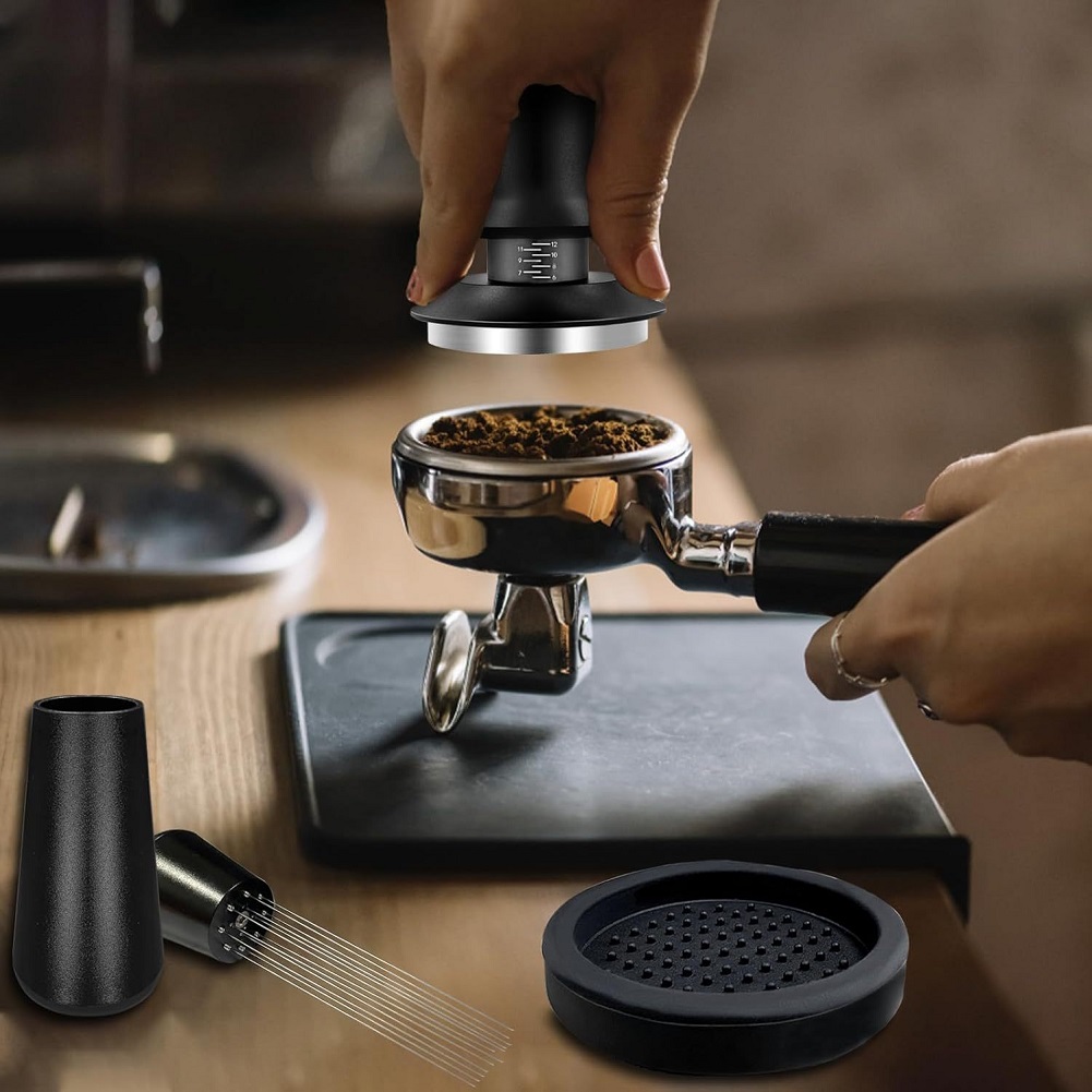 Espresso Tamper Set - Espresso Tamper 51mm Seti Yaylı Tamper