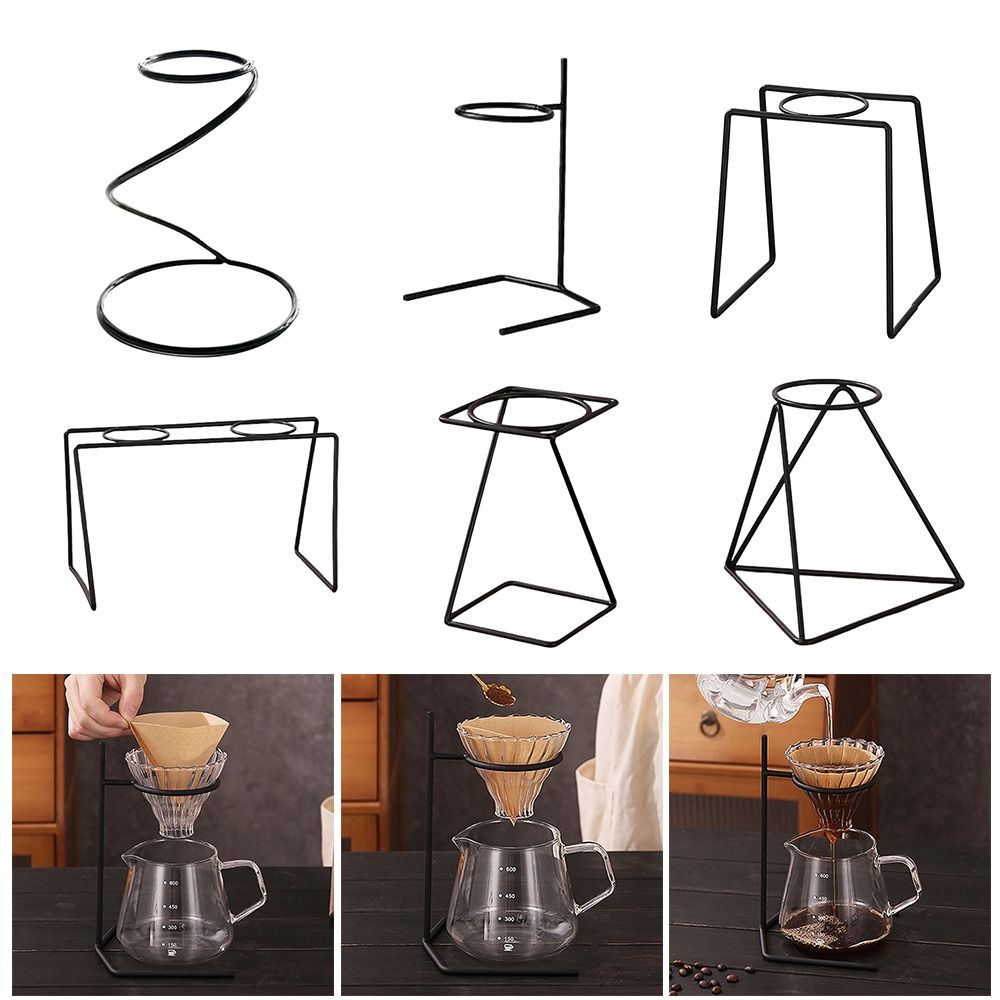 Coffee Equipment Holder - Siyah kahve filtreli fincan tutucu demir
