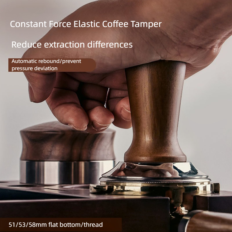 Espresso Tamper Set - 51mm 53mm 58mm Kayın Ağacı Espresso