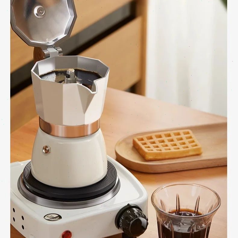 Coffee Equipment Wdt - Yuvarlak Tabanlı Moka Pot Tek Valfli
