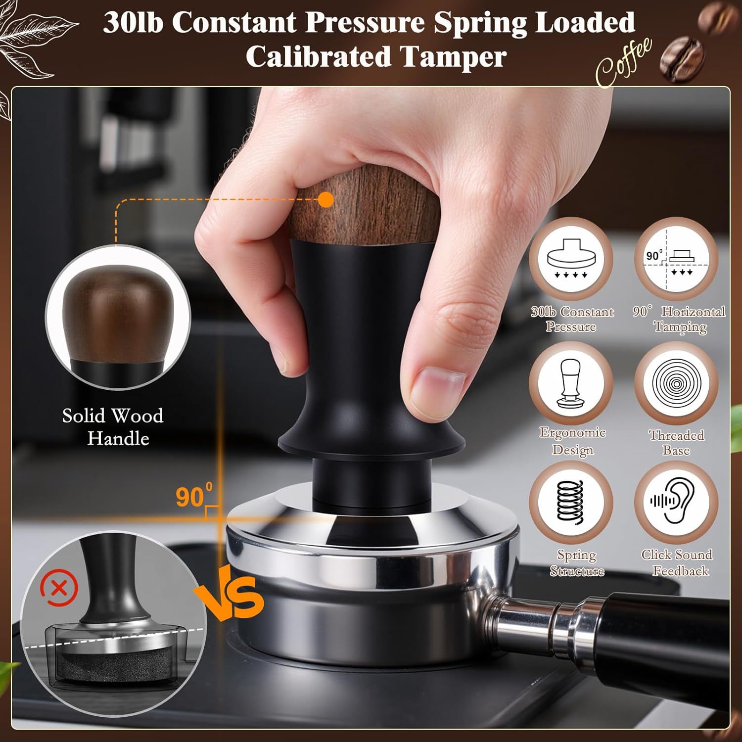 51mm 53mm 58mm 8 Parçalı Espre - Espresso Tamper Set incelemesi ve fiyatı